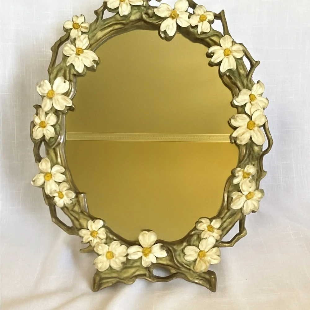 🌼 Vintage SyrocoWood Dogwood Floral Mirror – Syracuse Ornamental Co. USA